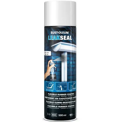 Спрей уплътняващ Rust-Oleum за спиране на течове водоустойчив  0.5 л, бял, LeakSeal