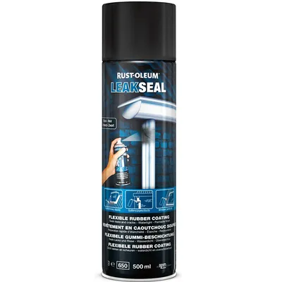 Спрей уплътняващ Rust-Oleum за спиране на течове водоустойчив  0.5 л, черен, LeakSeal
