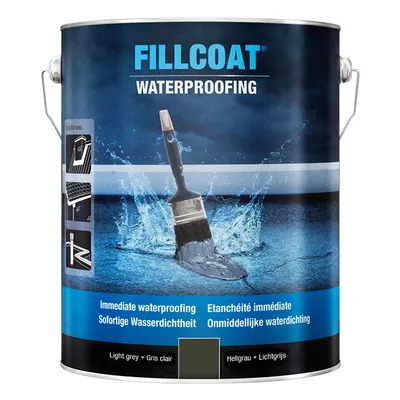 Течна хидроизолационна мембрана Rust-Oleum  за покриви и тераси 1 л, тъмносива, Fillcoat
