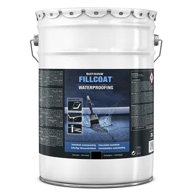 Течна хидроизолационна мембрана Rust-Oleum  за покриви и тераси 20 л, черна, Fillcoat