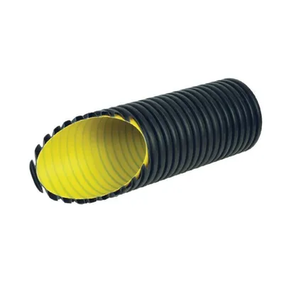Тръба HDPE Pestan канализационна двупластова 200 мм, 6 м, SN8