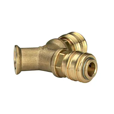Тройник пневматичен Rodcraft бърза връзка - резба  3/8", 850060