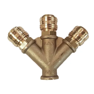 Тройник пневматичен Rodcraft бърза връзка - резба  3/8", 850061