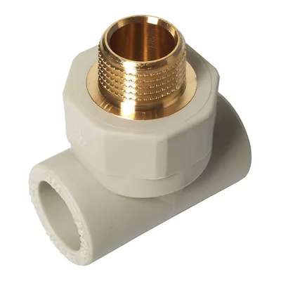 Тройник PP-R Pestan за водопровод с външна резба ф 20 мм x 1/2", 20 bar, Fluidtherm