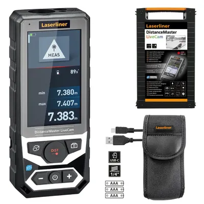 Лазерна ролетка Laserliner 150 м, 0.15 мм/м, DistanceMaster LiveCam