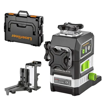 Линеен лазерен нивелир Laserliner 3D  без батерия и зарядно, 60 м, 0.2 мм/м, PowerPlane-Laser 3G Multi-18V
