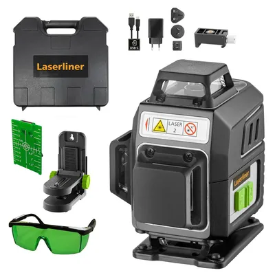 Линеен лазерен нивелир Laserliner 4D 3.7 V, 3.6 Ah, 30 м, 60 м, 0.3 мм/м, PocketPlane-Laser 4G