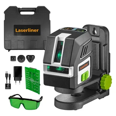 Линеен лазерен нивелир Laserliner с 2 лъча 20 м, 40 м, 0.3 мм/м, PocketCross-Laser 2G