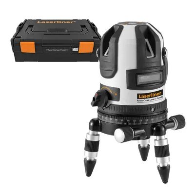 Линеен лазерен нивелир Laserliner с 5 лъча 7.4 V, 2.6 Ah, 55 м, 0.15 мм/м, PowerCross-Laser 5 Combi