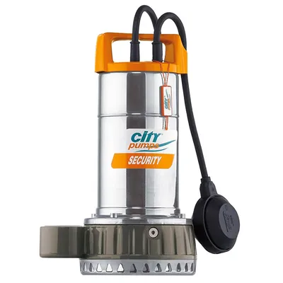 Потопяема дренажна помпа City Pumps за чиста или леко замърсена вода  1.5-15 м3/ч, 12.5-3 м, 1 1/2 ", SECURITY 8M