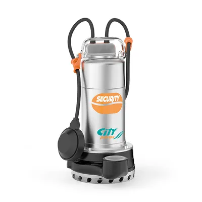 Потопяема дренажна помпа City Pumps за чиста или леко замърсена вода 1.5-18 м3/ч, 15.5-3 м, 1 1/2 ", SECURITY 10M