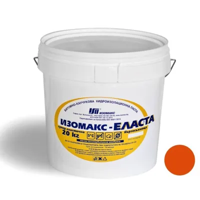 Течна хидроизолационна мембрана Isomax за покриви и тераси 20 кг, червена, Elasta