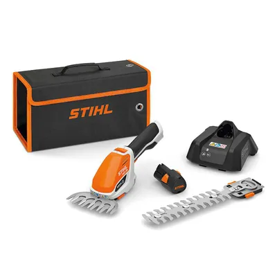 Акумулаторна ножица за трева STIHL и храсти  с 1 батерия и зарядно, 10.8 V, 2 Ah, 200 мм, HSA 26
