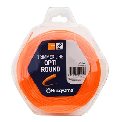 Корда Husqvarna за моторна коса кръгла 2.4 мм, 15 м, оранжева, Opti Round