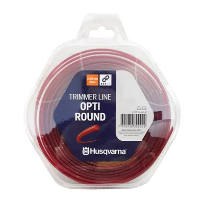 Корда Husqvarna за моторна коса кръгла 3 мм, 56 м, червена, Opti Round