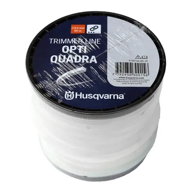 Корда Husqvarna за моторна коса квадратна 3.3 мм, 65 м, бяла, Opti Quadra