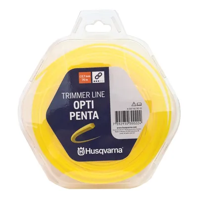 Корда Husqvarna за моторна коса петоъгълна 2.7 мм, 70 м, жълта, Opti Penta