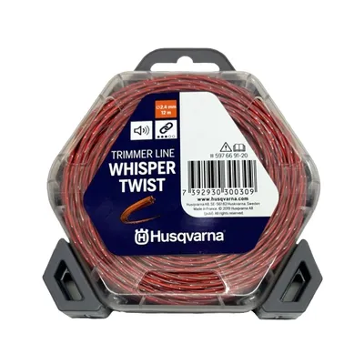 Корда Husqvarna за моторна коса усукана безшумна 2.4 мм, 12 м, оранжева, Whisper Twist