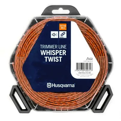Корда Husqvarna за моторна коса усукана безшумна 2.7 мм, 60 м, оранжева, Whisper Twist