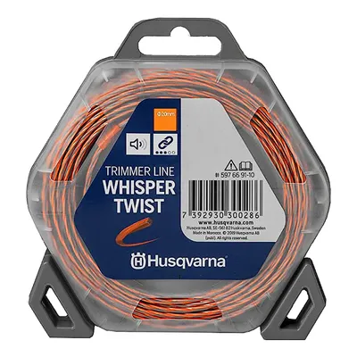 Корда Husqvarna за моторна коса усукана безшумна 2 мм, 15 м, оранжева, Whisper Twist