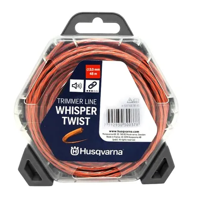 Корда Husqvarna за моторна коса усукана безшумна 3 мм, 48 м, оранжева, Whisper Twist
