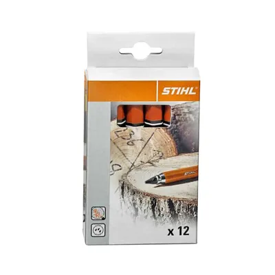 Креда STIHL за маркиране нечуплива 12 бр., 120 мм, червена
