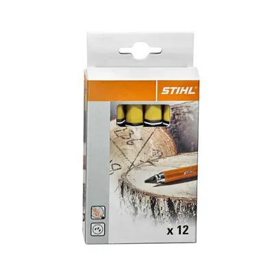 Креда STIHL за маркиране нечуплива 12 бр., 120 мм, жълта