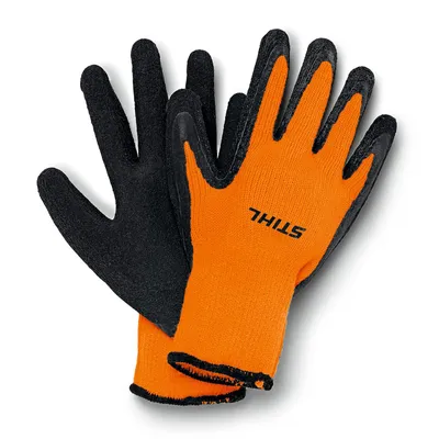 Ръкавици STIHL топени в латекс полиестерни размер 10, оранжево и черно, Function ThermoGrip