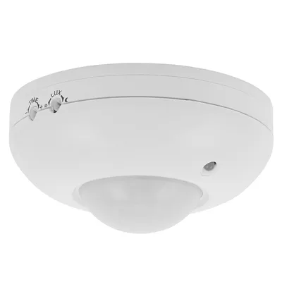 Сензор за движение Kanlux инфрачервен външен 360 °, 10 м, бял, Zona JQ-37-W