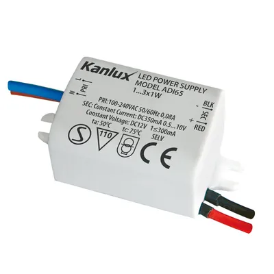 Трансформатор Kanlux за LED ленти  3 W, 0.5-10 DC V, 220-240 AC V, 20 IP, ADI 350