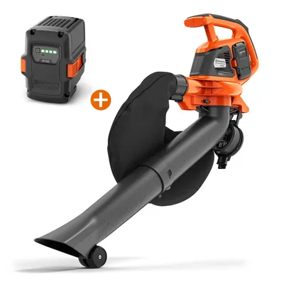 Въздуходувка Husqvarna прахосмукачка акумулаторна с 1 батерия и зарядно, 36 V, 4 Ah, 441.6 м3/ч, 120iBV