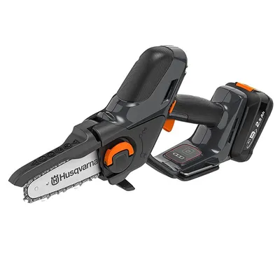Акумулаторна резачка за дърва Husqvarna  с 1 батерия и зарядно, 18 V, 2.5 Ah, 12.7 см, 1/4 ", 1.1 мм, 32 звена, Aspire P5-P4A