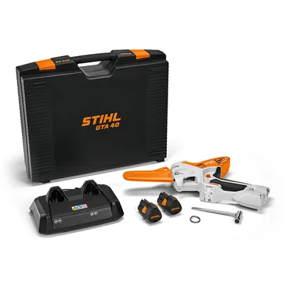 Акумулаторна резачка за дърва STIHL с 2 батерии и зарядно, 2x10.8 V, 2.1 Ah, 15 см, 1/4 ", 1.1 мм, GTA 40