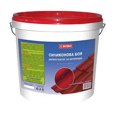 Акрилсиликонова боя Boro на водна основа 5 кг, керемиденочервена, Teracol