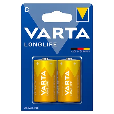 Батерия Varta кръгла алкална  1.5 V, LR14/C, 2 бр., Longlife