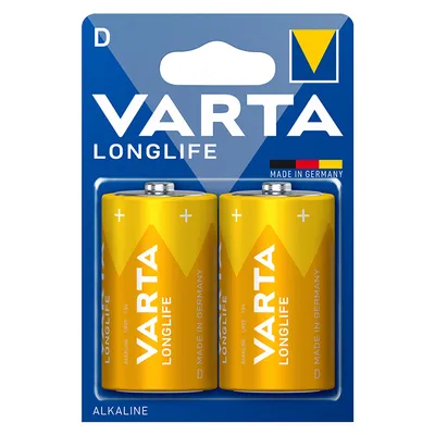 Батерия Varta кръгла алкална 1.5 V, LR20/D, 2 бр., Longlife