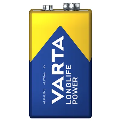 Батерия Varta правоъгълна алкална  9 V, 9V/6LR61, Longlife Power