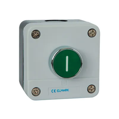 Бутон Elmark пуск-стоп единичен  6 A, 400 V, 1 NO, EL1-B102