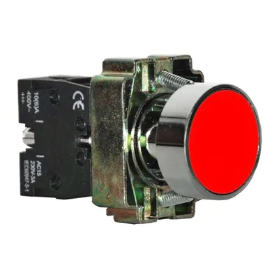 Бутонен превключвател Elmark с пружинно връщане 6 A, 400 V, 1 NC, червен, EL-2 BA42