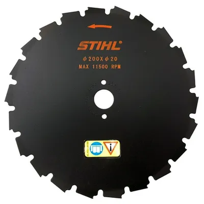 Диск за рязане на храсти STIHL метален с длетовиден зъб ф 200x20 мм, 22 z, FS350, FS480