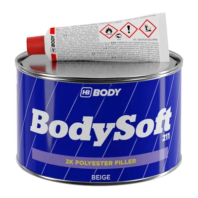 Кит Body полиестерен за автомобили 0.25 кг, бежов, 211 Bodysoft 2K