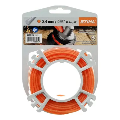 Корда STIHL за моторна коса кръгла безшумна 2.4 мм, 14 м, оранжева