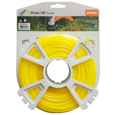 Корда STIHL за моторна коса квадратна 3 мм, 53 м, жълта
