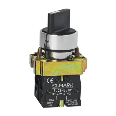Превключвател пуск-стоп Elmark със задържане 6 A, 400 V, 2 NO, черен, EL2-BD 33