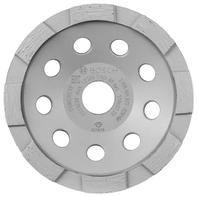 Диск диамантен за шлайфане Bosch на бетон 125 мм, 22.23 мм, Standard for Concrete