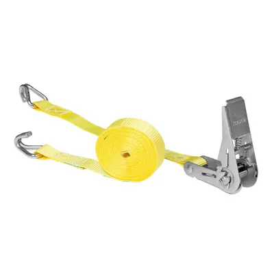 Колан за укрепване на товари Haklift с тресчотка и куки  25 мм, 800 кг, 5 м, жълт, LC 400 DAN