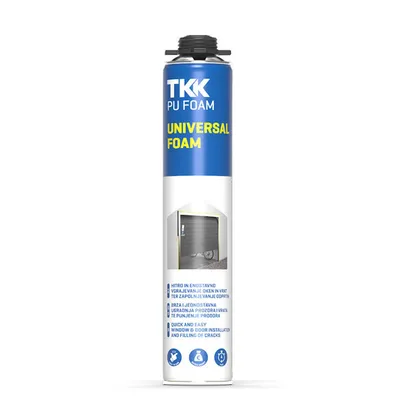 Полиуретанова пяна TKK пистолетна монтажна  600 мл, Universal Foam