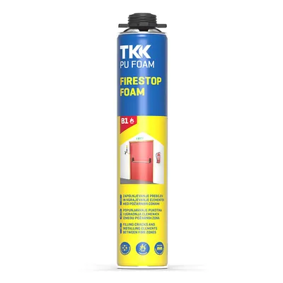 Полиуретанова пяна TKK пистолетна пожароустойчива  750 мл, Firestop Foam