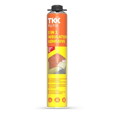 Полиуретанова пяна TKK пистолетна за изолационни материали  800 мл, 2 in 1 Insulation Adhesive