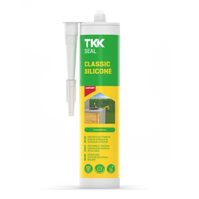 Санитарен силиконов уплътнител TKK  280 мл, бял, Classic Silicone